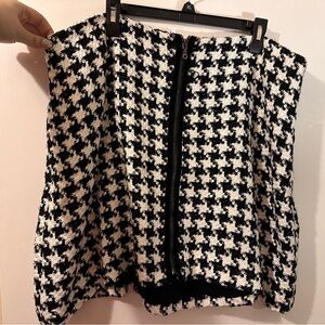 Anthropologie Evira houndstooth skirt